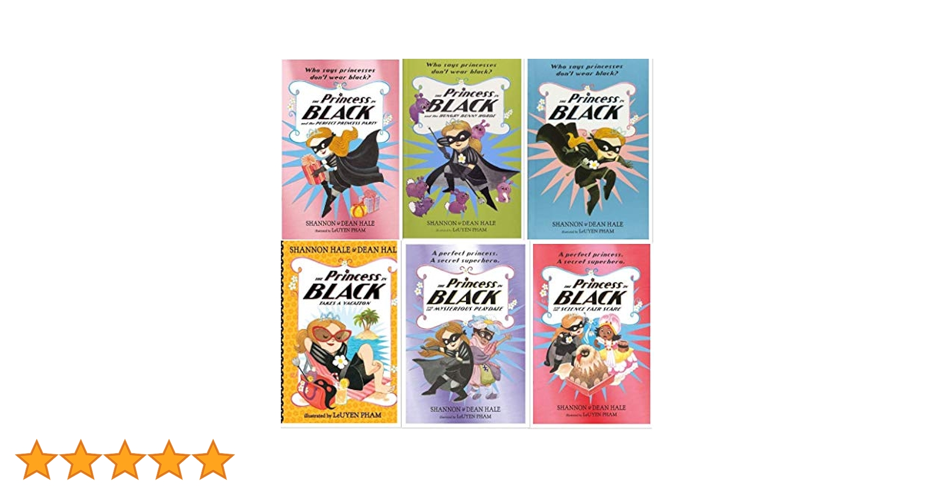 The Princess in Black 6 Book Set Action & Adventure, Humor